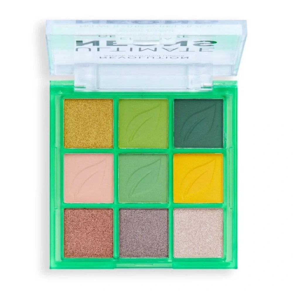 NEW Makeup Revolution‎ Beauty Ultimate Neons 9 Eyeshadow Palette - Green Haze